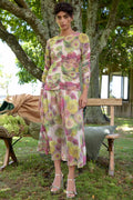 Sugar Rouche Dress in Dahlia Floral | FINAL SALE