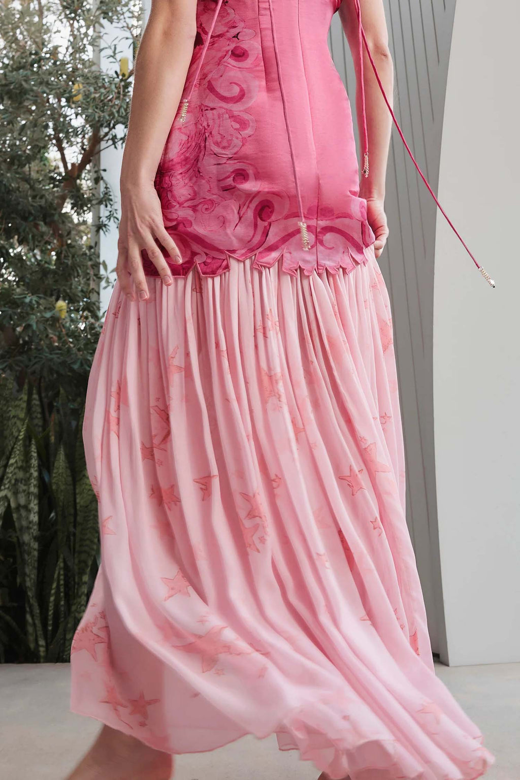 Drop Waist Gown in Horizon