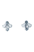 Angela Crystal Earrings in Clear Misty White