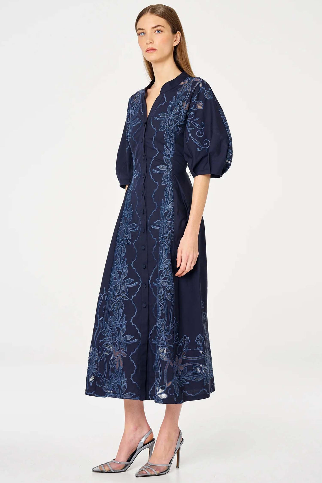 Edwina Shirt Dress in Navy