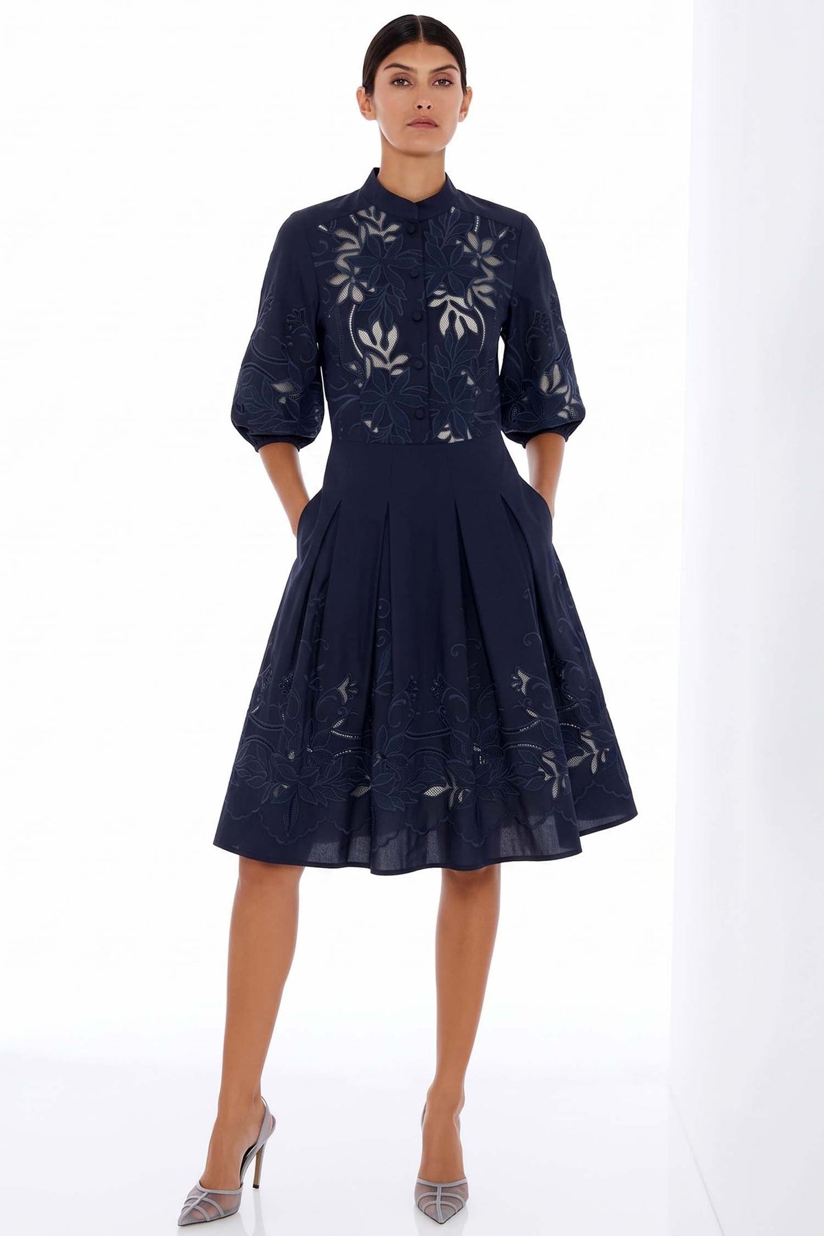 Edwina Short Dress in Navy