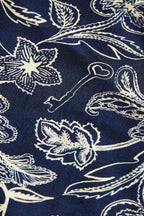 Eleni High-Rise Wide Leg 30" Pants in Lucky Bandana Dress Blues