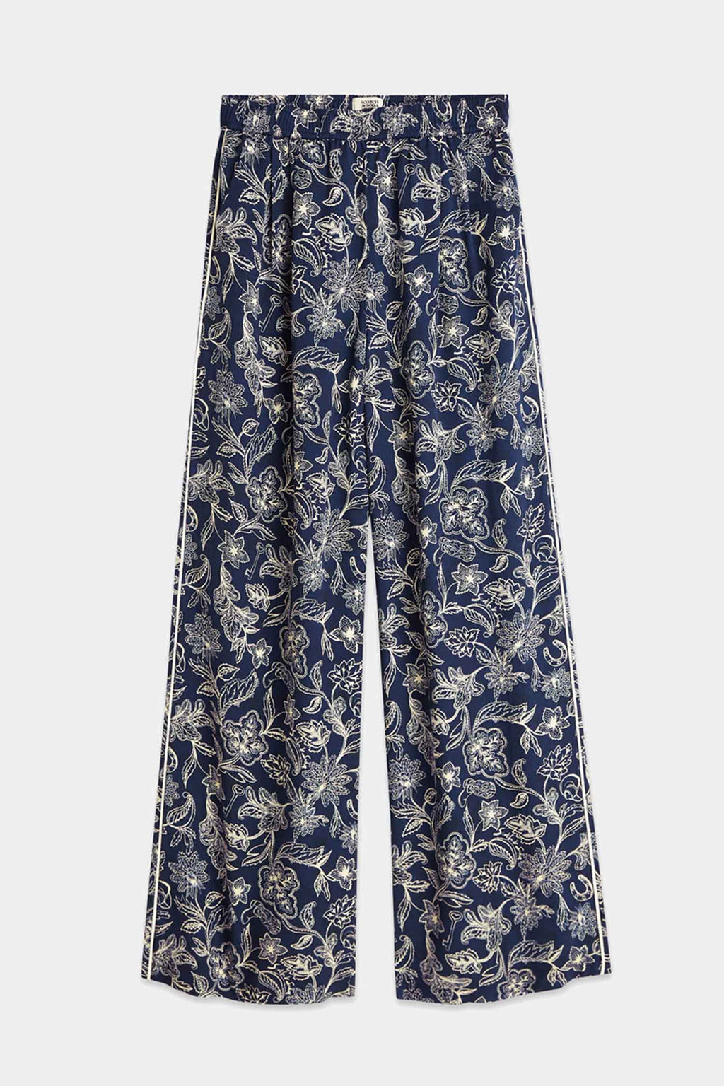 Eleni High-Rise Wide Leg 30" Pants in Lucky Bandana Dress Blues