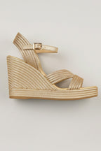 Emarson Rope Wedge Heels in Gold