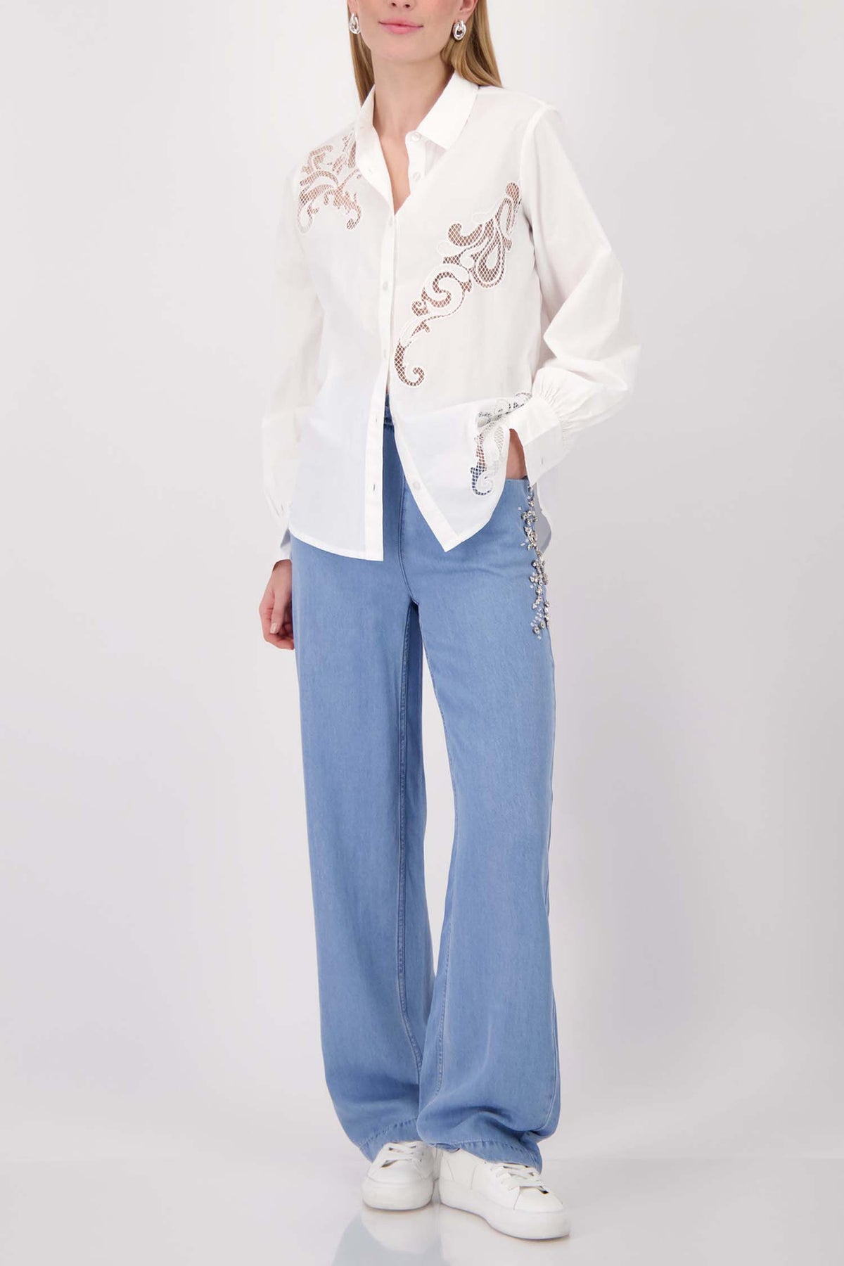 Embroidery Blouse in Cream