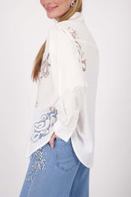 Embroidery Blouse in Cream