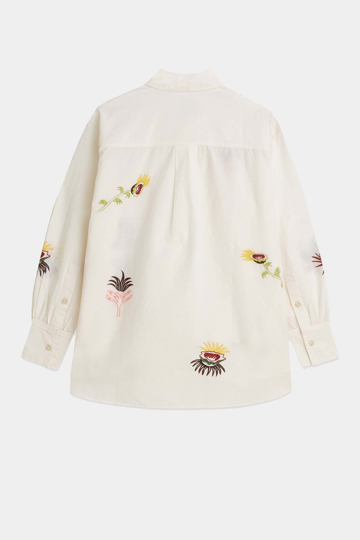 Embroidered Girlfriend Shirt in Eggnog
