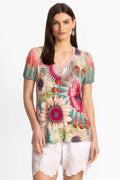 Emily Janie Fav V-Neck Puff Sleeve Tee Shirt
