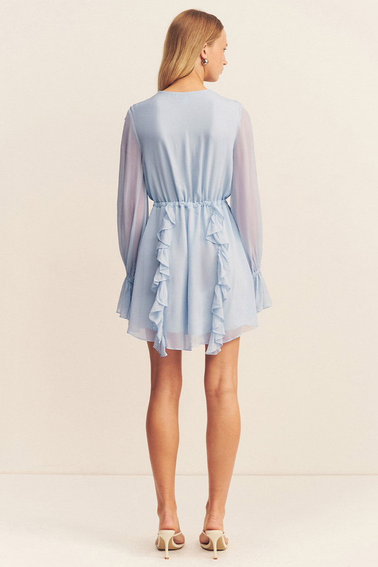 Emory Ruffle Mini Dress in Arcadian Blue | FINAL SALE