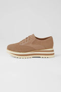 Endo Syn Raffia Leather Sneakers in Coffee