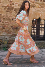 Envelop Dress in Spring Glow