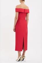 Esmeralda Midi Dress in Red