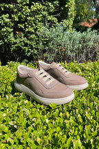 Eve Leather Suede Sneaker in Dark Stone