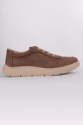Eve Leather Suede Sneaker in Dark Stone