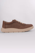 Eve Leather Suede Sneaker in Dark Stone