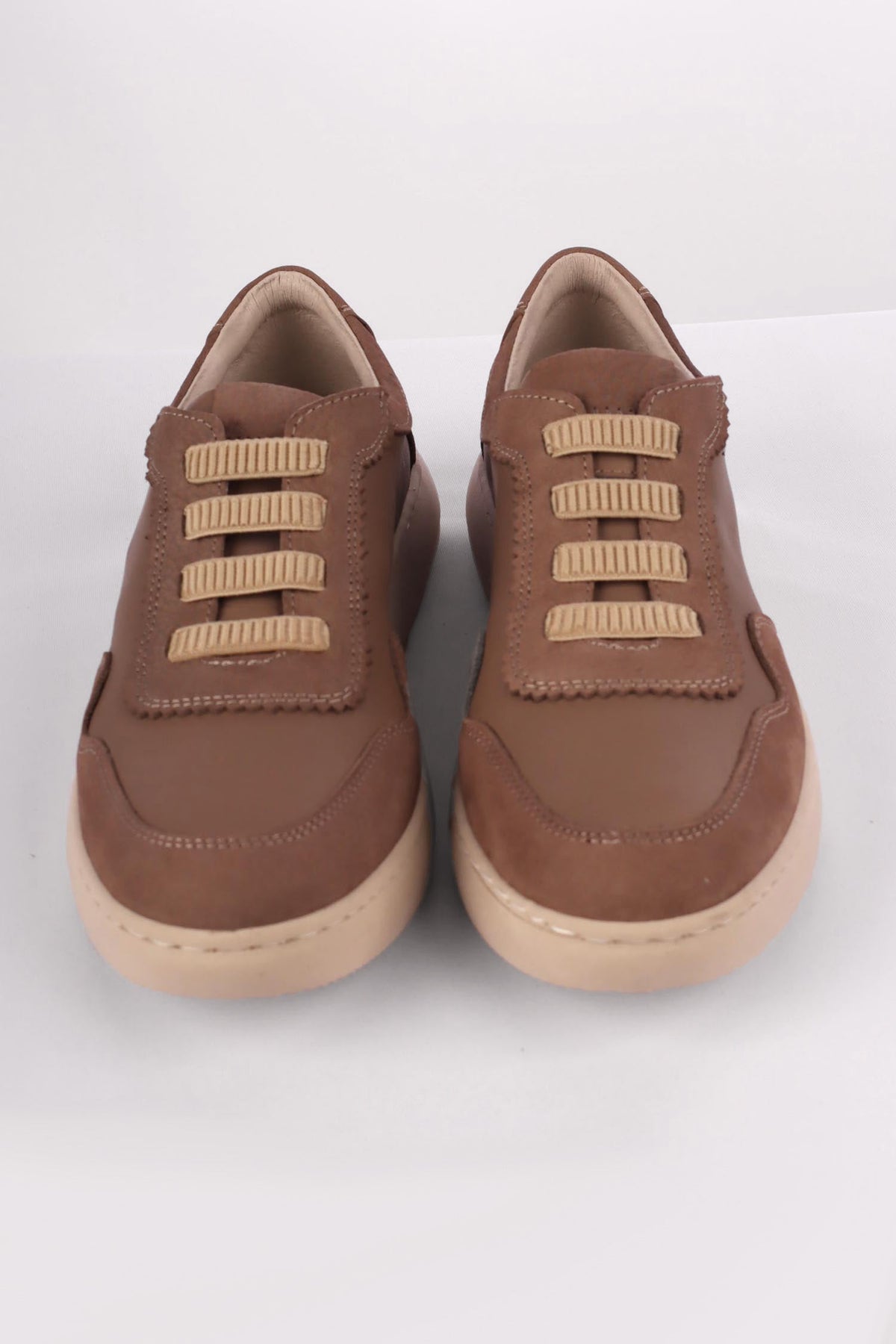 Eve Leather Suede Sneaker in Dark Stone