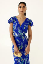 Evelyn Dress in Sapphire Floral