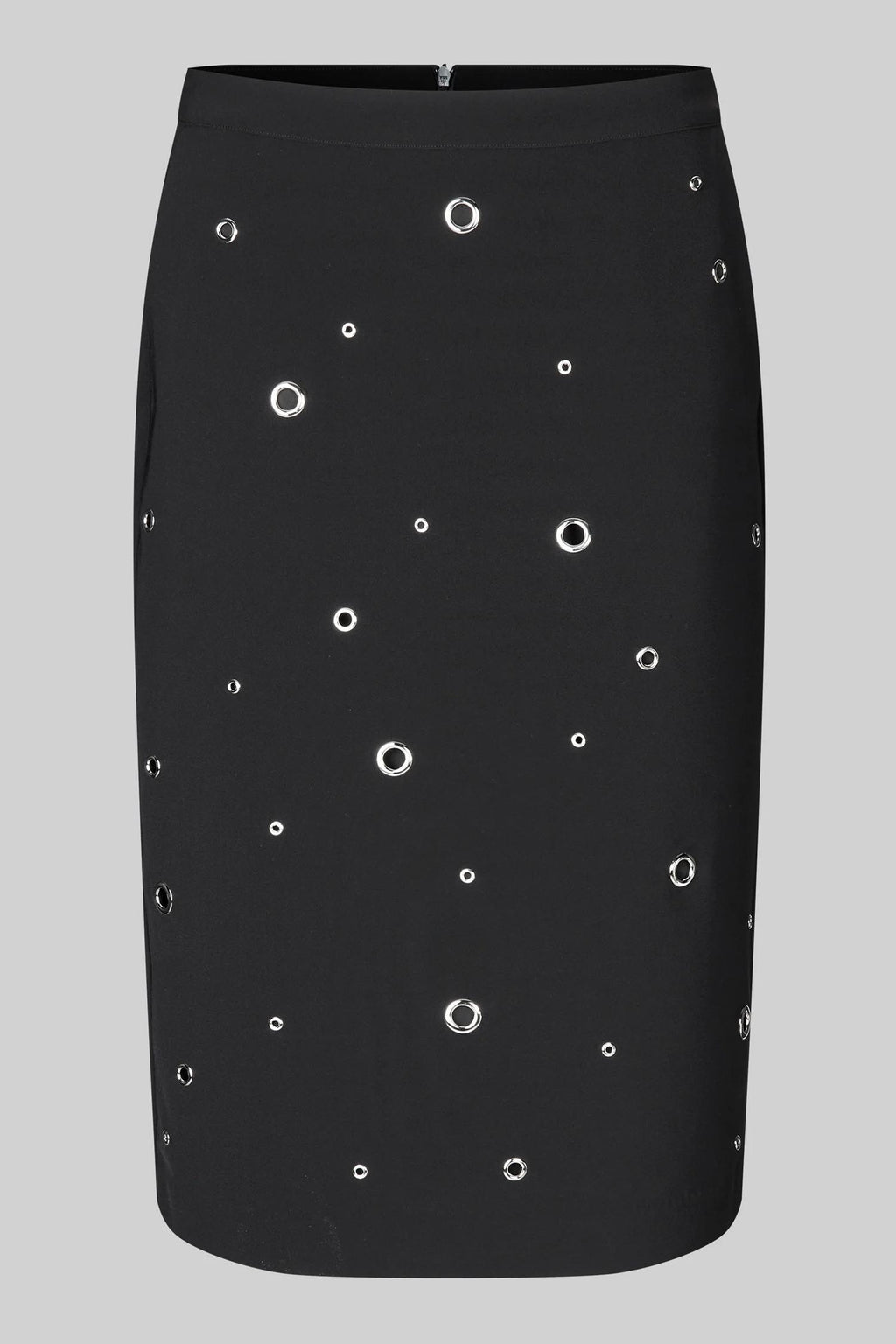 Eyla Pencil Skirt w Eyelets in Black | FINAL SALE