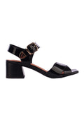 Fayza Patent Leather Sandals in Black