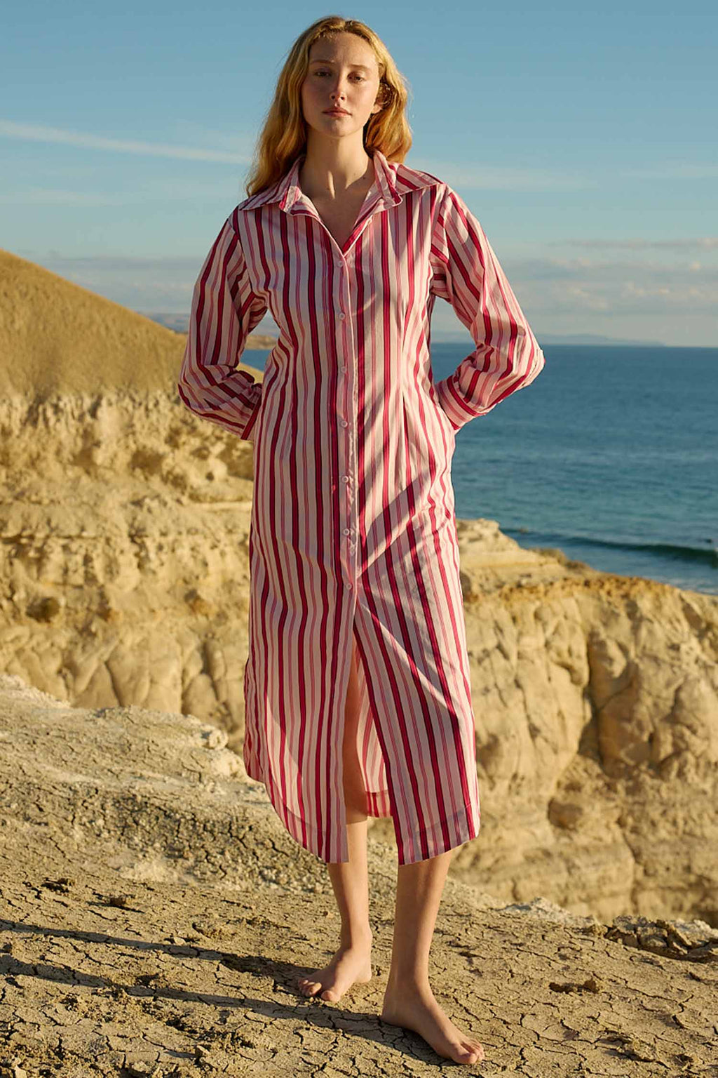 Finn Dress in Icing Stripe