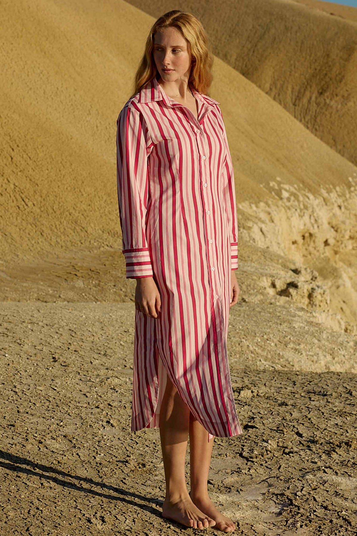 Finn Dress in Icing Stripe