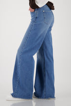 Flare Jean in Blue Denim