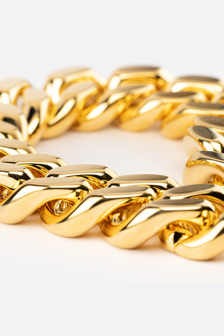 Flat Chain Necklace in Gold