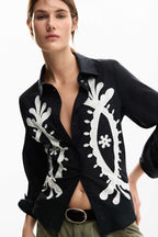 Floral Shirt in Black