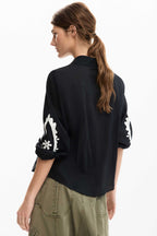 Floral Shirt in Black