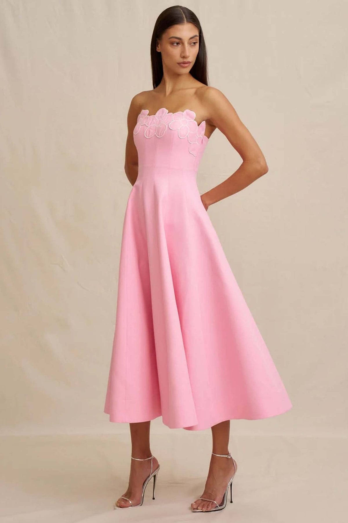 Florelle Strapless Dress in Pink