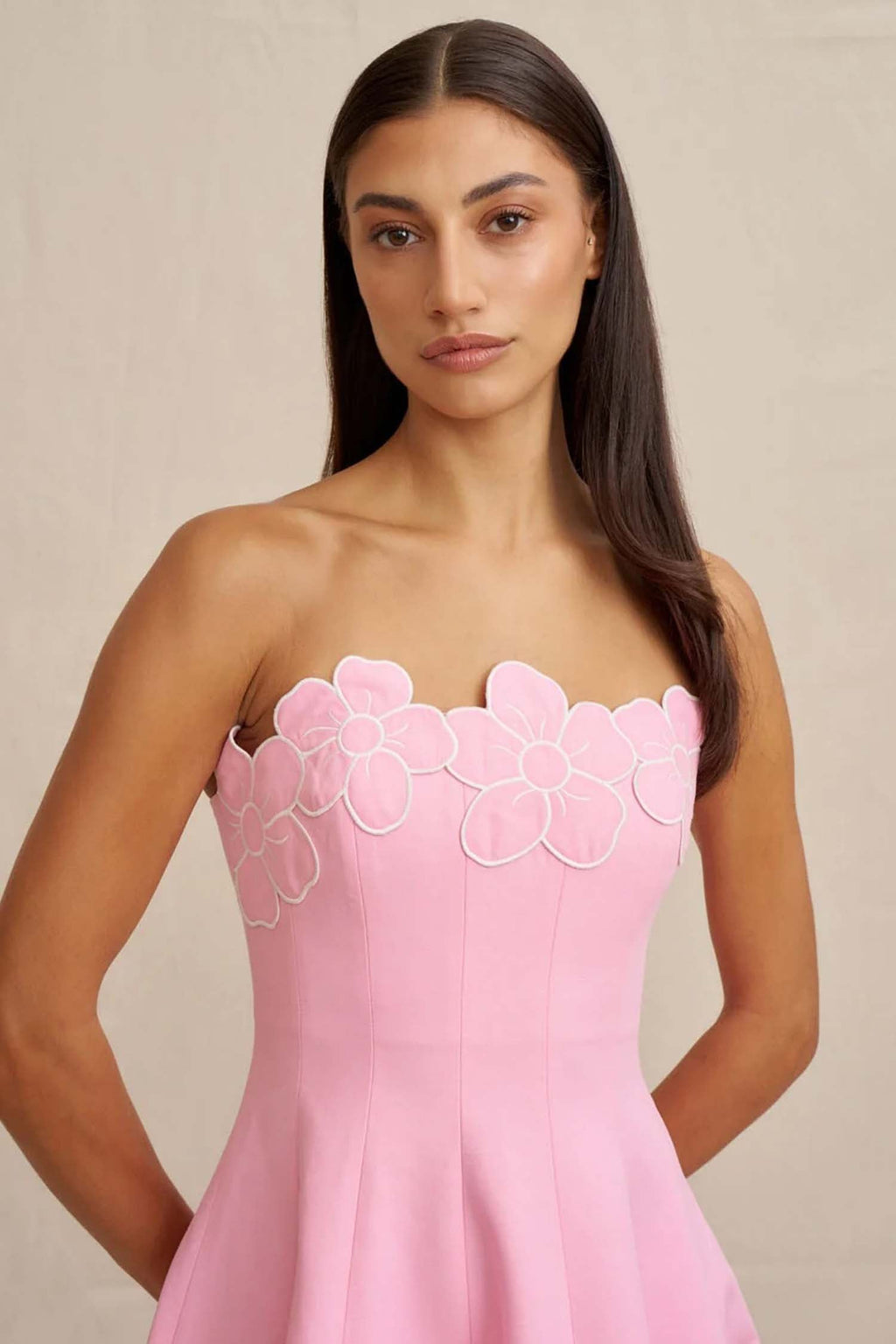 Florelle Strapless Dress in Pink