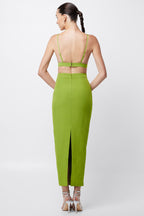 Focal Point Midi Skirt in Green | FINAL SALE