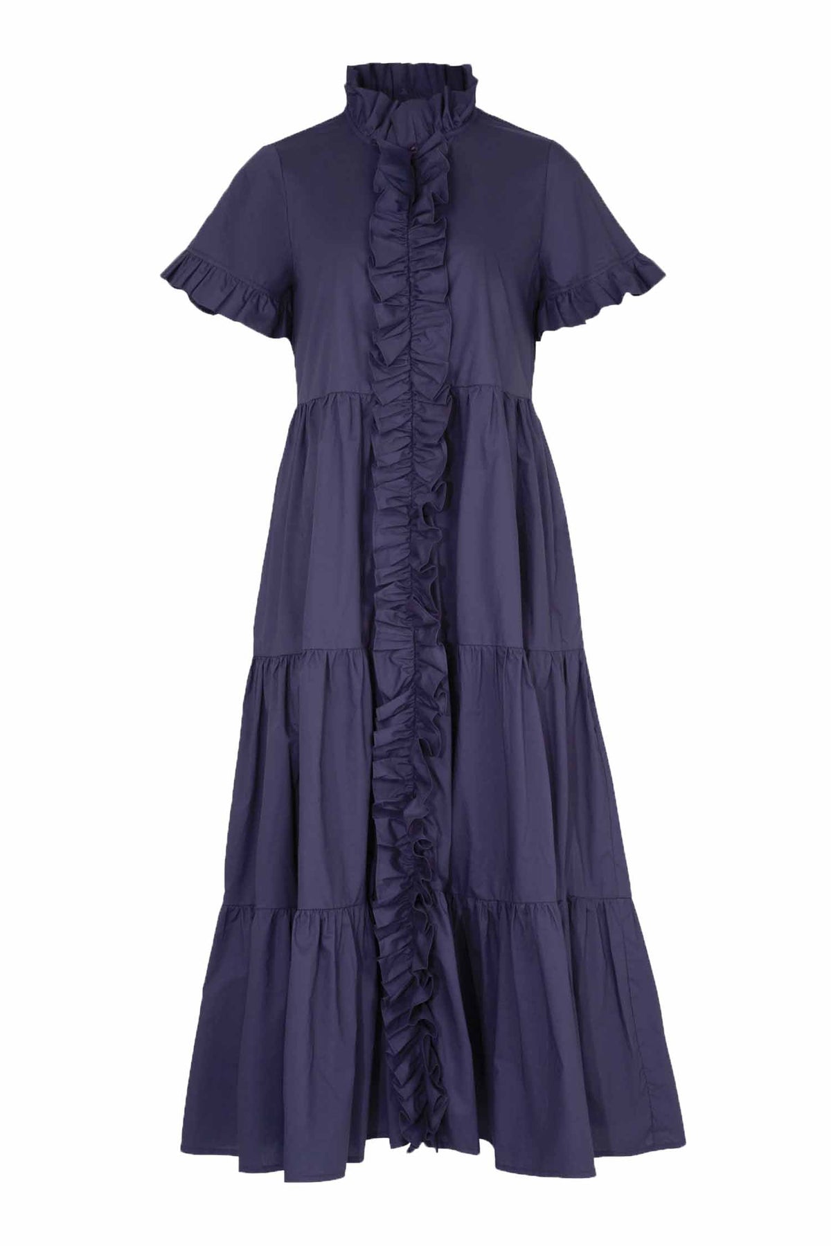 Frillaxed Dress in Navy