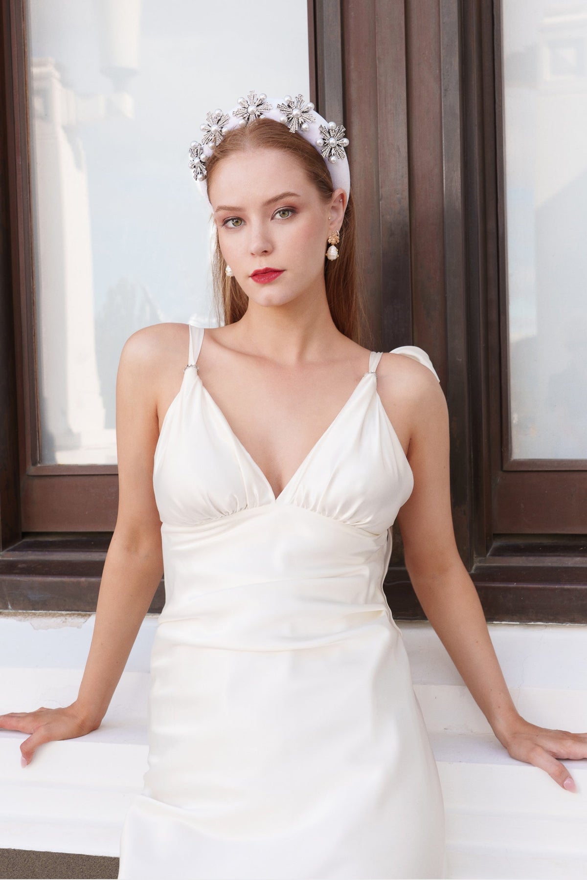 Gabriella Gown in Ivory | Satin