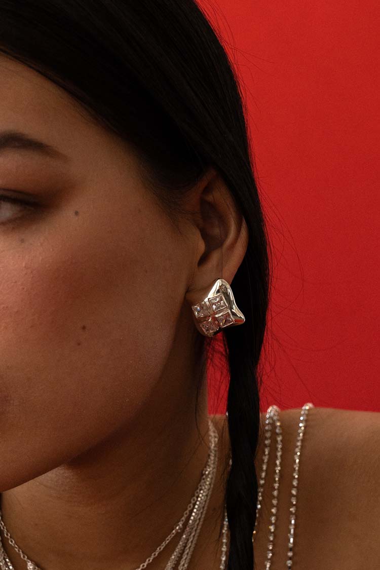 Georgette Earrings in Silver