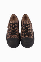 Giza Suede Sneakers in Taupe Leopard