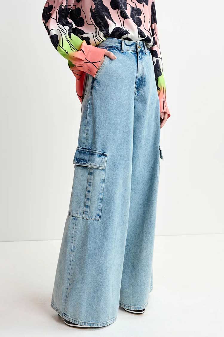 Gnome Wide Leg Cargo Jeans | FINAL SALE