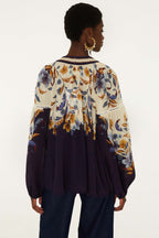 Golden Nature Navy Blue Blouse