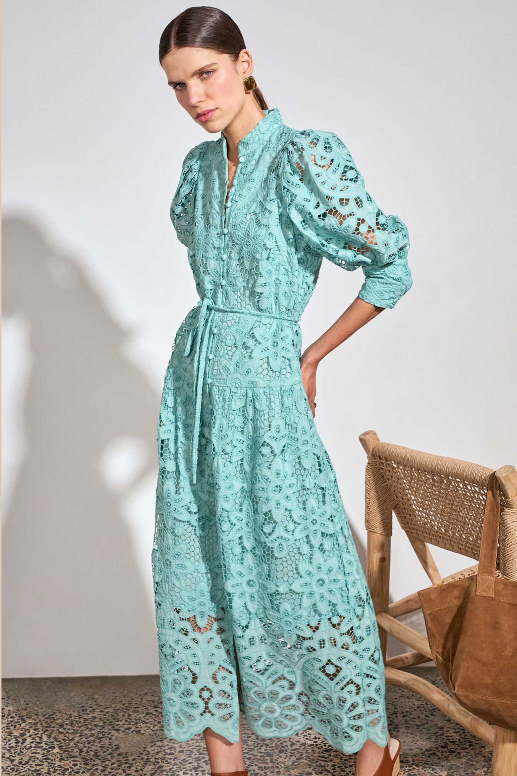 Gravitate Maxi Dress in Pistachio