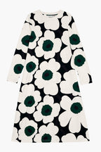 Hujanhajan Unikko Jersey Dress in Cream/Black/Green
