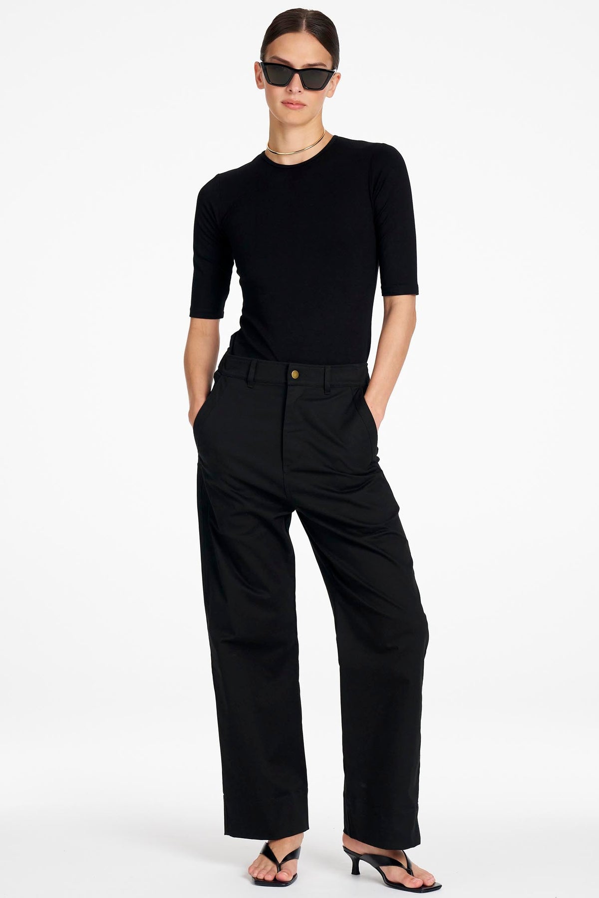 Half Sleeve Top in Black