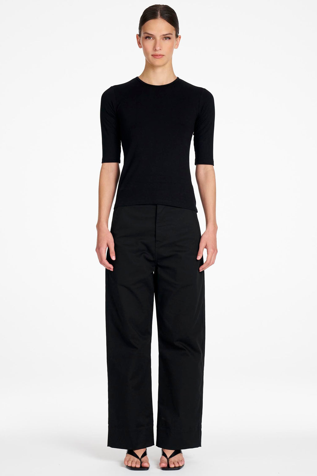 Half Sleeve Top in Black