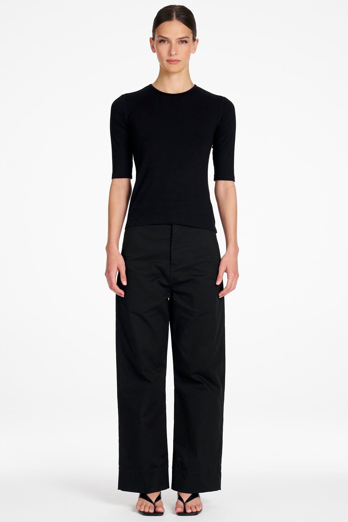 Half Sleeve Top in Black