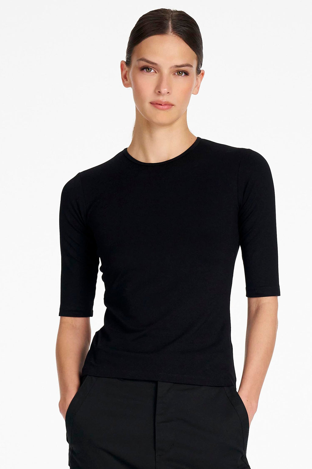 Half Sleeve Top in Black