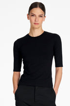 Half Sleeve Top in Black