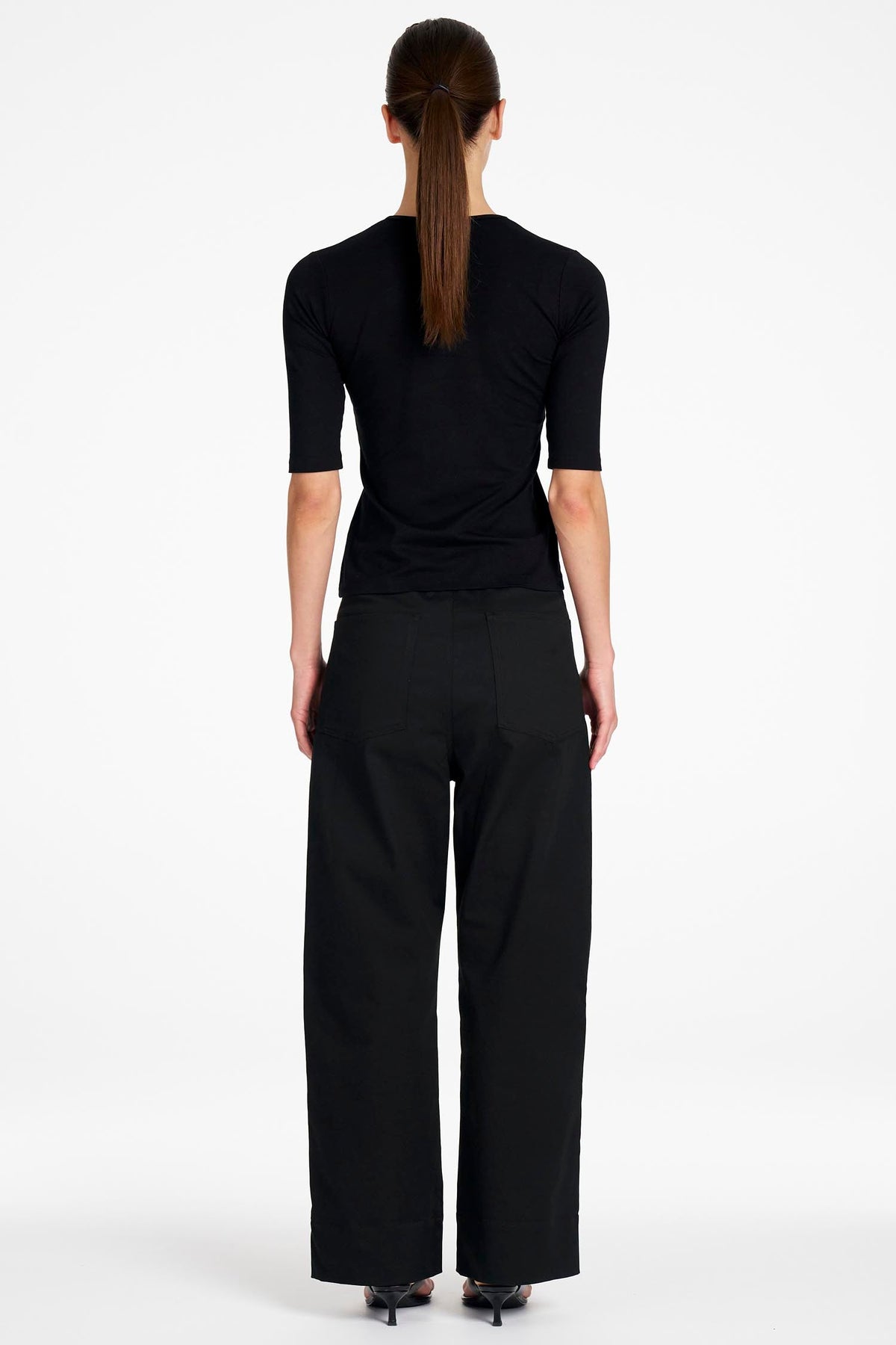 Half Sleeve Top in Black