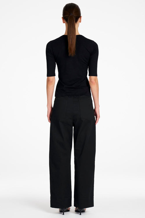 Half Sleeve Top in Black