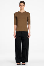 Half Sleeve Top in Umber