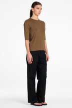 Half Sleeve Top in Umber