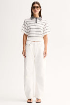 Harley Knit Tee in White